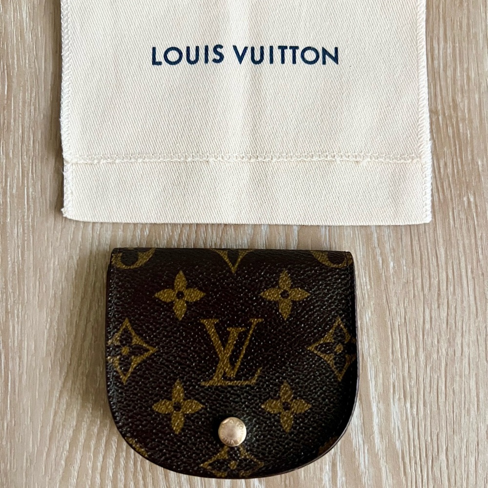 LOUIS VUITTON Monogram Brown Coin Pouch w dustbag